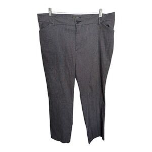 Lee Gray Plaid Relaxed Fit Mid Rise Womens Trousers Size 18 Medium Office Casual